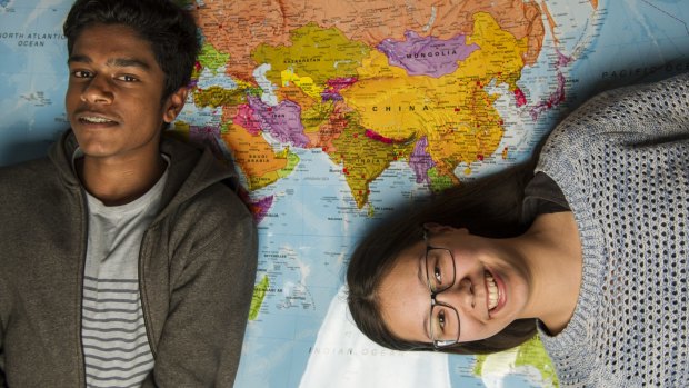 Claire Yung and Deepan Kumar were part of Australia's winning team at the International Geography Olympiad in Beijing.