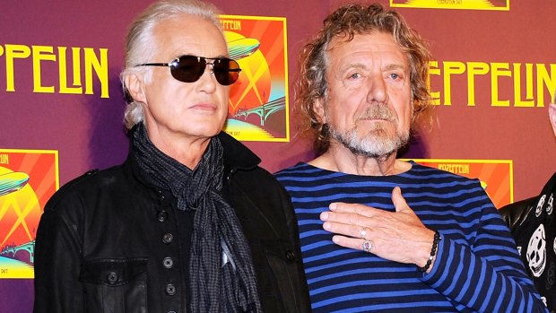 Led Zeppelin guitarist Jimmy Page, left, and singer Robert Plant were in court to face a <i>Stairway to Heaven</i> copyright trial on Tuesday.