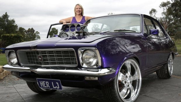 Scoop: Dunlop resident Toni Ritchie with her 1972 Holden LJ Torana GTR XU1, which she'll be showing off at Summernats 28.
