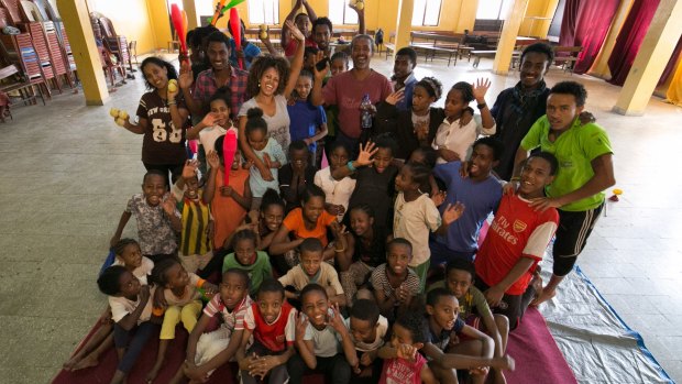 Australian circus star Sosina Wogayehu offers free classes at her Gamo Circus School of Ethiopia in Addis Ababa.