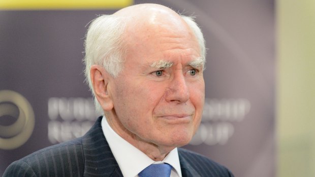 Former prime minister John Howard at Old Parliament House on Tuesday.