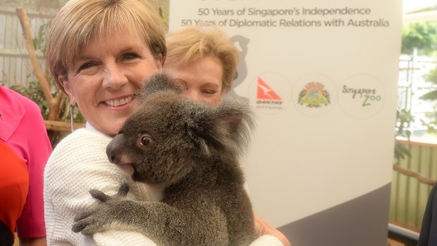 Koala diplomacy: Foreign Affairs Minister Julie Bishop.