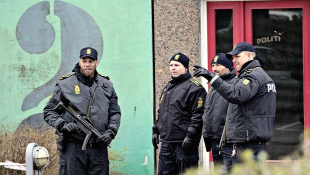 Danish police after searching an apartment in Ishoej on Thursday.