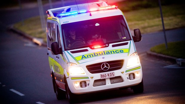 A cyclist was taken to Nambour hospital with serious injuries after hitting a car at Diddillibah on Saturday evening.