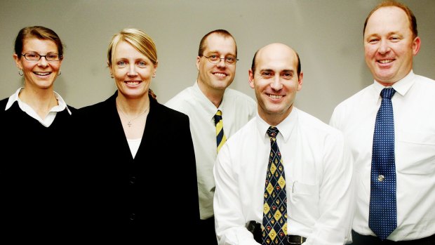 Ashley Bryant (second from right) when the Unsolved Homicide Team was formed in 2004.