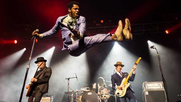 Vintage Trouble perform at the 2016 Bluesfest music festival at Byron  Bay.