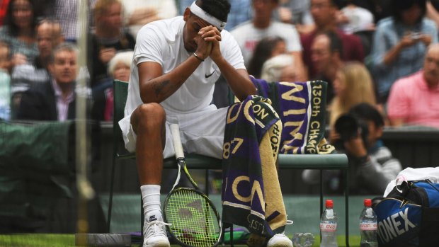 Nick Kyrgios was thrashed by Andy Murray, and was criticised for seeming to lose interest. 