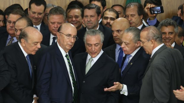 Michel Temer and his new ministry.