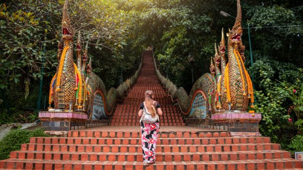 Doi Suthep temple in Chiang Mai, Thailand. 