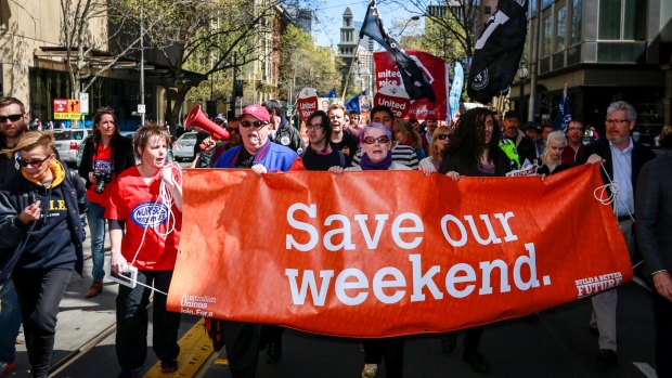 Unions are continuing to bleed members despite ramping up its campaigns, such as the 'save our weekend' campaign to prevent penalty rate cuts.