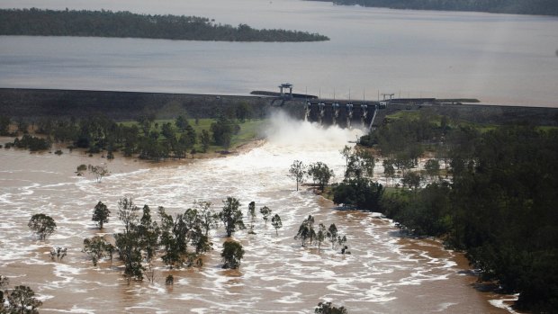 Wivenhoe Dam Brisbane has been topped up by ex-Cyclone Marcia.