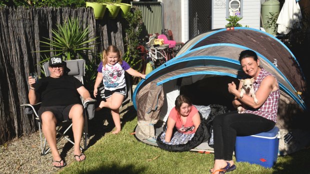 To save money, Simone Plaza and her family are having a camping holiday this Easter.