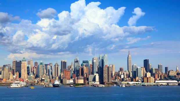 The distinctive Manhattan skyline.