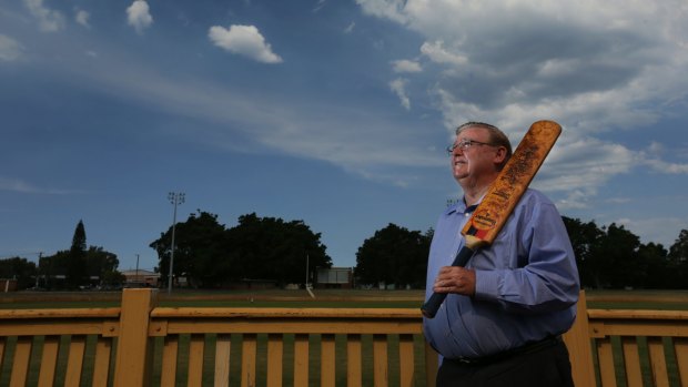 Denis Broad, pictured at Newcastle Number 1 Sports Ground, has been a regular spectator at the SCG cricket test match since the 1970s.