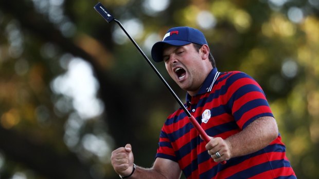 Reliable Reed: Patrick Reed ensured a European comeback was shortlived in the Ryder Cup, putting the Americans in box seat for the win.