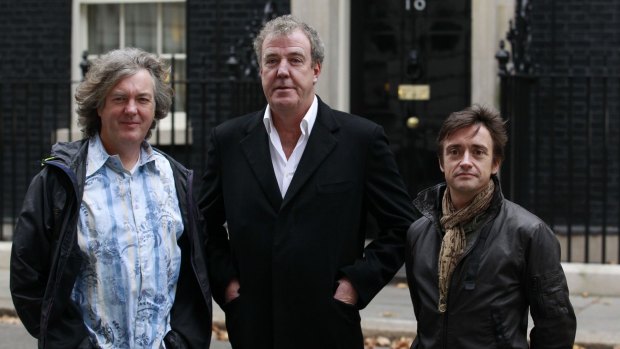 Sticking together ... Former Top Gear hosts, from left, James May, Jeremy Clarkson and Richard Hammond.