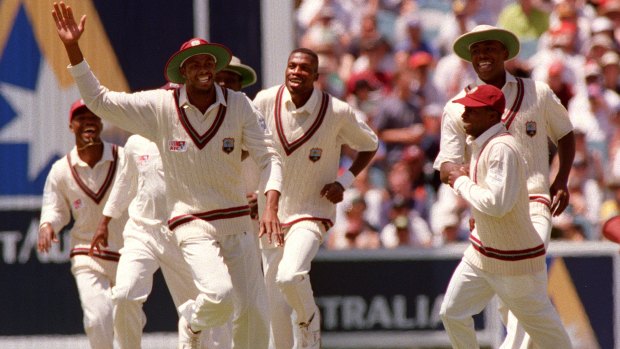 The West Indies in their last win against Australia at the MCG in 1996.