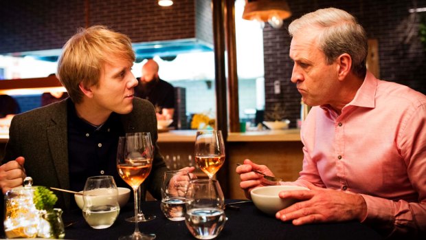 <i>Please Like Me:</i> Josh Thomas and his Dad (David Roberts) go out for dinner. 