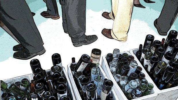 In South Australia, empty bottles can fund Scouts, charities and office Christmas parties. <i>Illustration: John Clare</i>.
