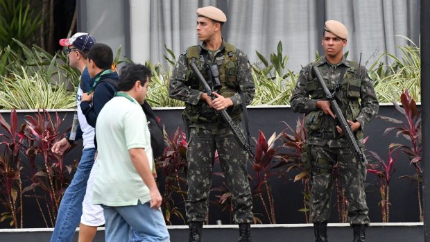 Brazil promised to put extra troops on the streets for the Olympics. Their presence has been very visible throughout the Games.