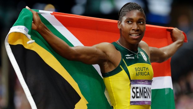 South Africa's Caster Semenya after finishing in second place in the women's 800m final at the 2012 Olympics in London.