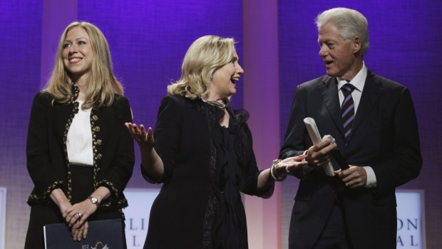 The Clintons, flushed with foundation success.