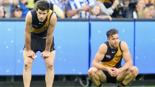 No impact: Trent Cotchin and Brett Deledio had a disappointing final.
