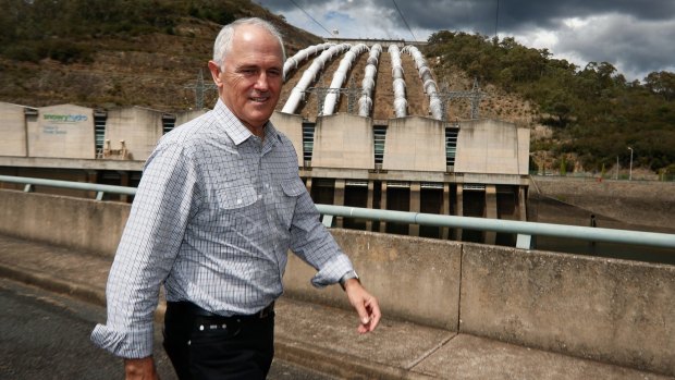 Malcolm Turnbull at the Snowy Hydro power station in March.