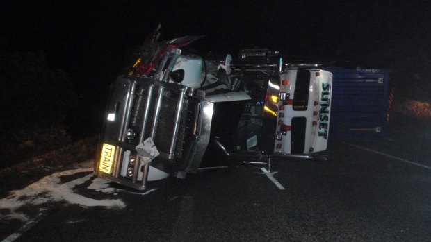 The driver of the road train was taken to Swan Districts Hospital.