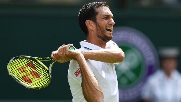 British wildcard James Ward gave a spirited fightback in the second set, but to no avail.