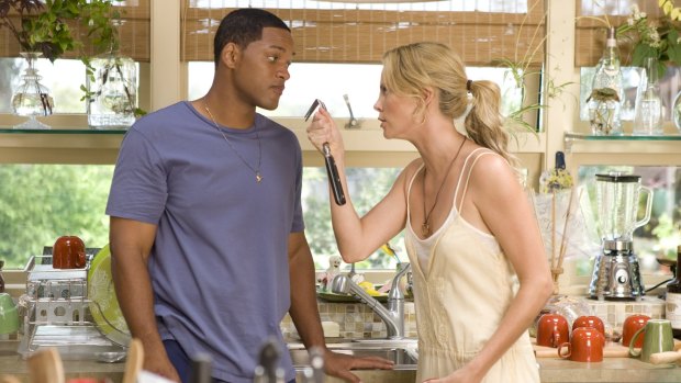 Will Smith and  Charlize Theron in Hancock, which was initially named Tonight, He Comes.