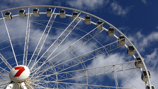 The Wheel of Brisbane (seen fully functional in this file pic) is undergoing maintenance.