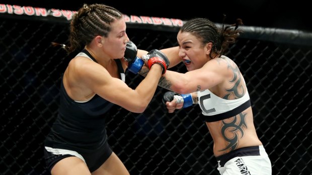 NDA: Raquel Pennington (right) was made to sign a non-disclosure agreement after sparring with Rousey.