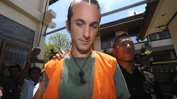 David Taylor arriving at Denpasar District Court on Tuesday.