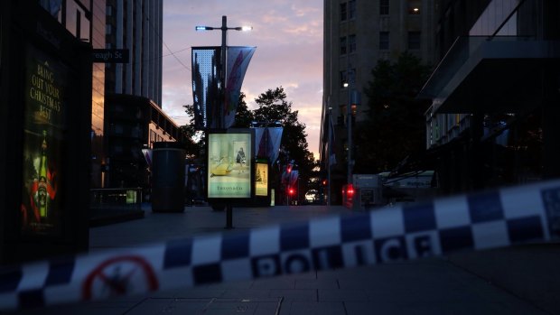 Sunrise at Martin Place after the siege ended.
