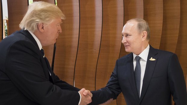 This was the first face-to-face encounter of Trump and Putin.