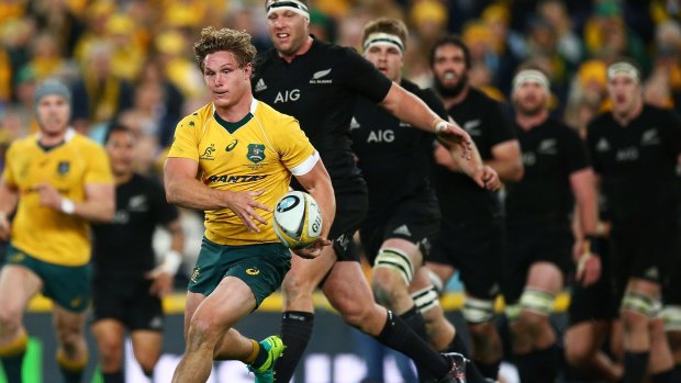 A night to forget: At times the Wallabies looked outnumbered on the field in Sydney.