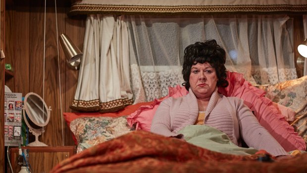 Hideously funny: Susie Dee plays a mother dying from decades of alcohol abuse.