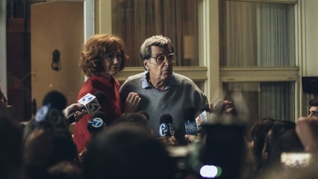 Caught in the storm: Kathy Baker and Al Pacino in Paterno.
