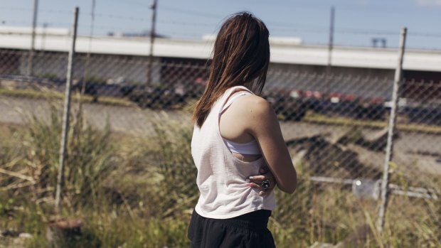 One of the teenagers, who cannot be identified, who has been trying to kick her ice habit.