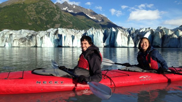 The plan is to kayak to two of the bay's most impressive glaciers.