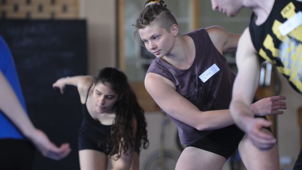 Bega's Cassia Jamieson, 18,   is put through her paces at the audition. 