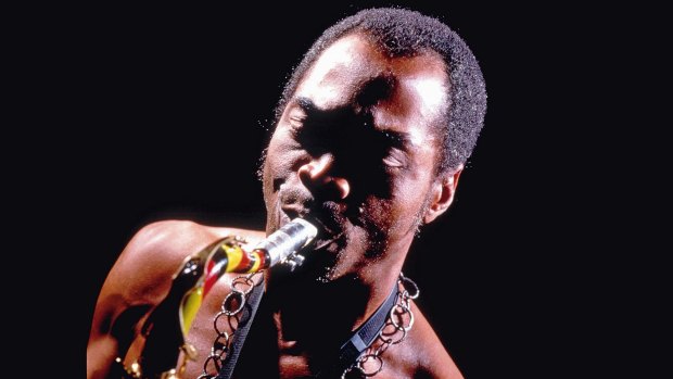 Afrobeat musician Fela Kuti.
