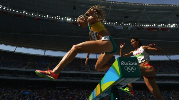 Australia's Genevieve La Caze competes in the Women's 3000m Steeplechase final in Rio.