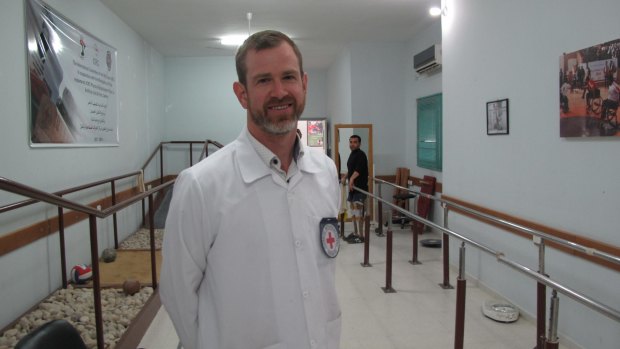 'We're very busy': Melbourne prosthetist Greg Halford in Gaza.