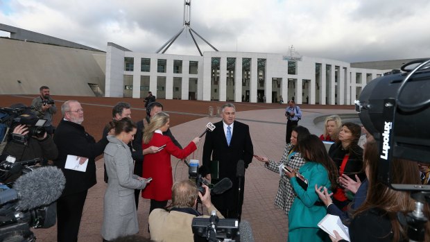 No further questions: Joe Hockey arrives at Parliament House on Tuesday morning.