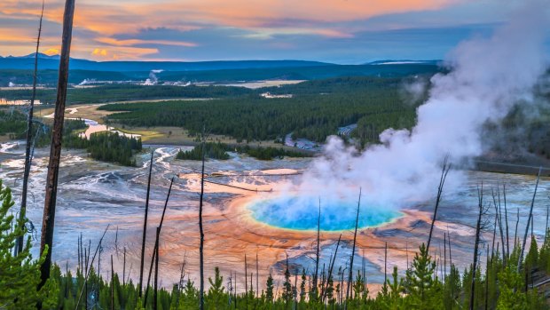 Grand Prismatic Spring: One of Yellowstone's greatest attractions.