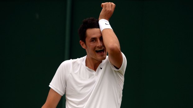 Australia's Bernard Tomic was knocked out of Wimbledon by Lucas Pouille.