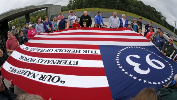 Visitors to the Flight 93 National Memorial in Shanksville.