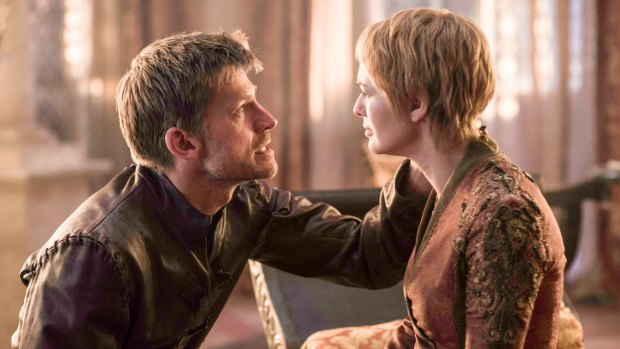 Nikolaj Coster-Waldau as Jaime Lannister and Lena Headey as Cersei Lannister.